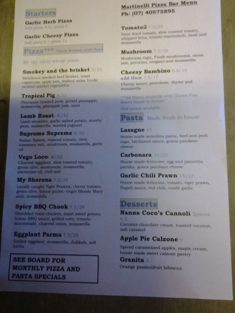 Martinelli Pizza Bar - Accommodation Whitsundays 1
