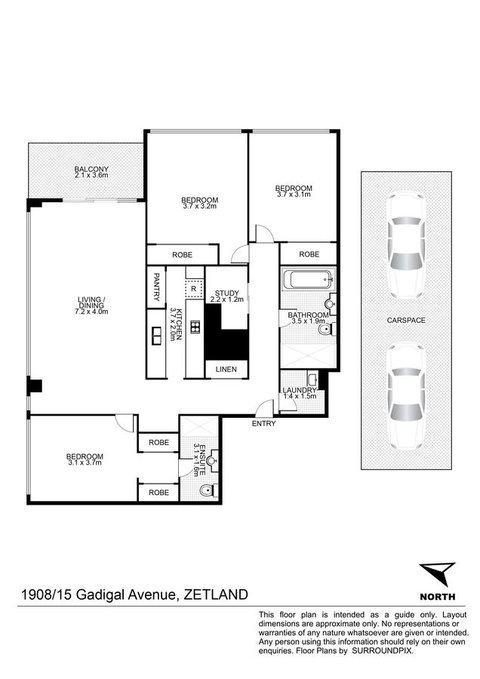 Gadigal Groove - Modern And Bright 3BR Executive Apartment In Zetland With Views - Accommodation Whitsundays 11